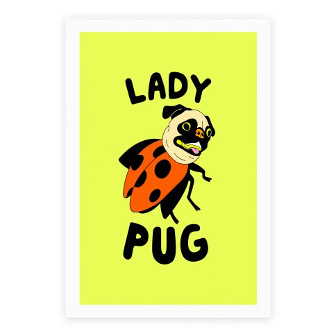 Lady Pug Poster