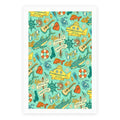Life Aquatic Nautical Pattern Poster