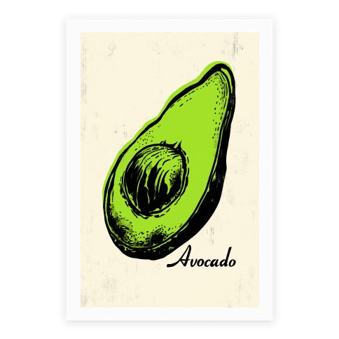 Pop Art Avocado Poster