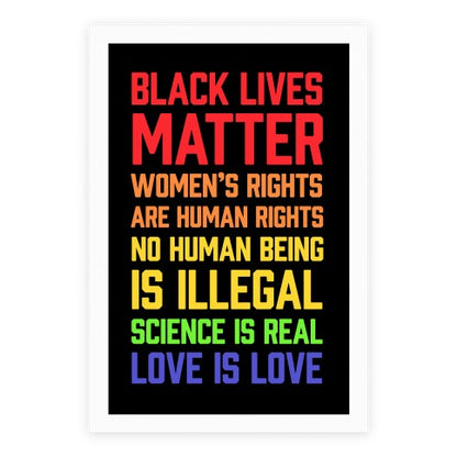 Black Lives Matter List Poster