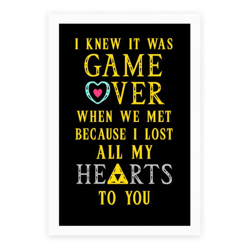 Game Over I Lost All My Hearts To You Poster