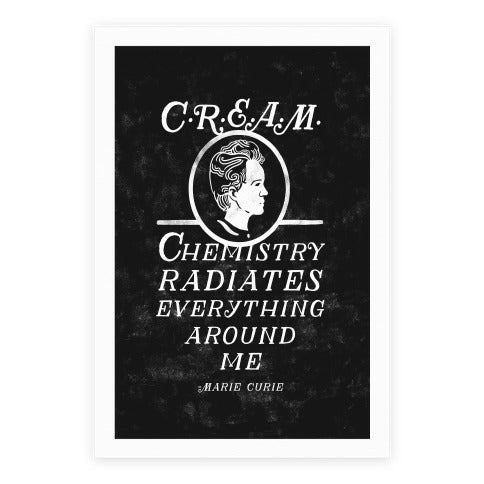 Marie Curie C.R.E.A.M. Poster