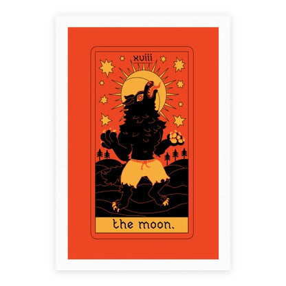 The Moon Werewolf Tarot Poster