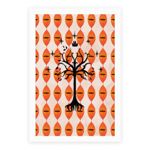 Tree Of Gondor Pattern Poster