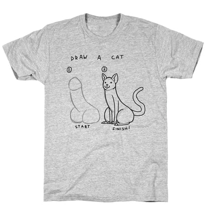 How To Draw a Cat T-Shirt