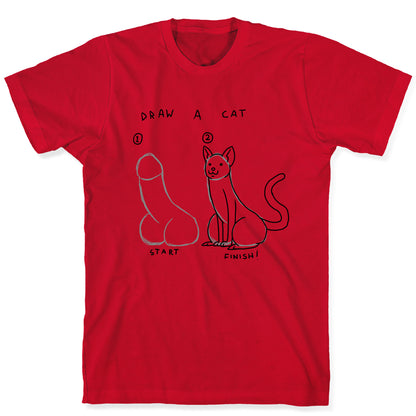 How To Draw a Cat T-Shirt