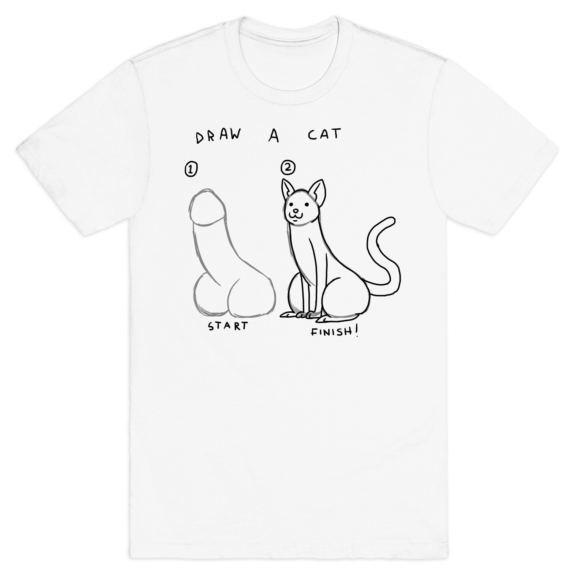 How To Draw a Cat T-Shirt