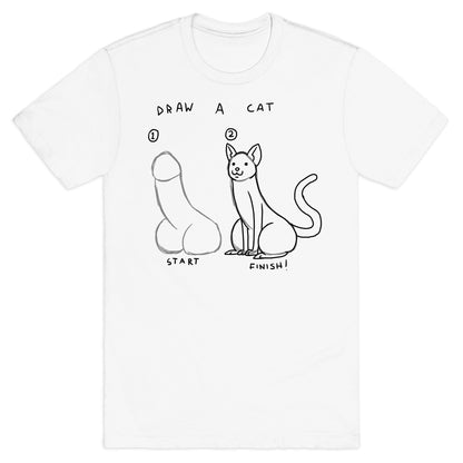 How To Draw a Cat T-Shirt