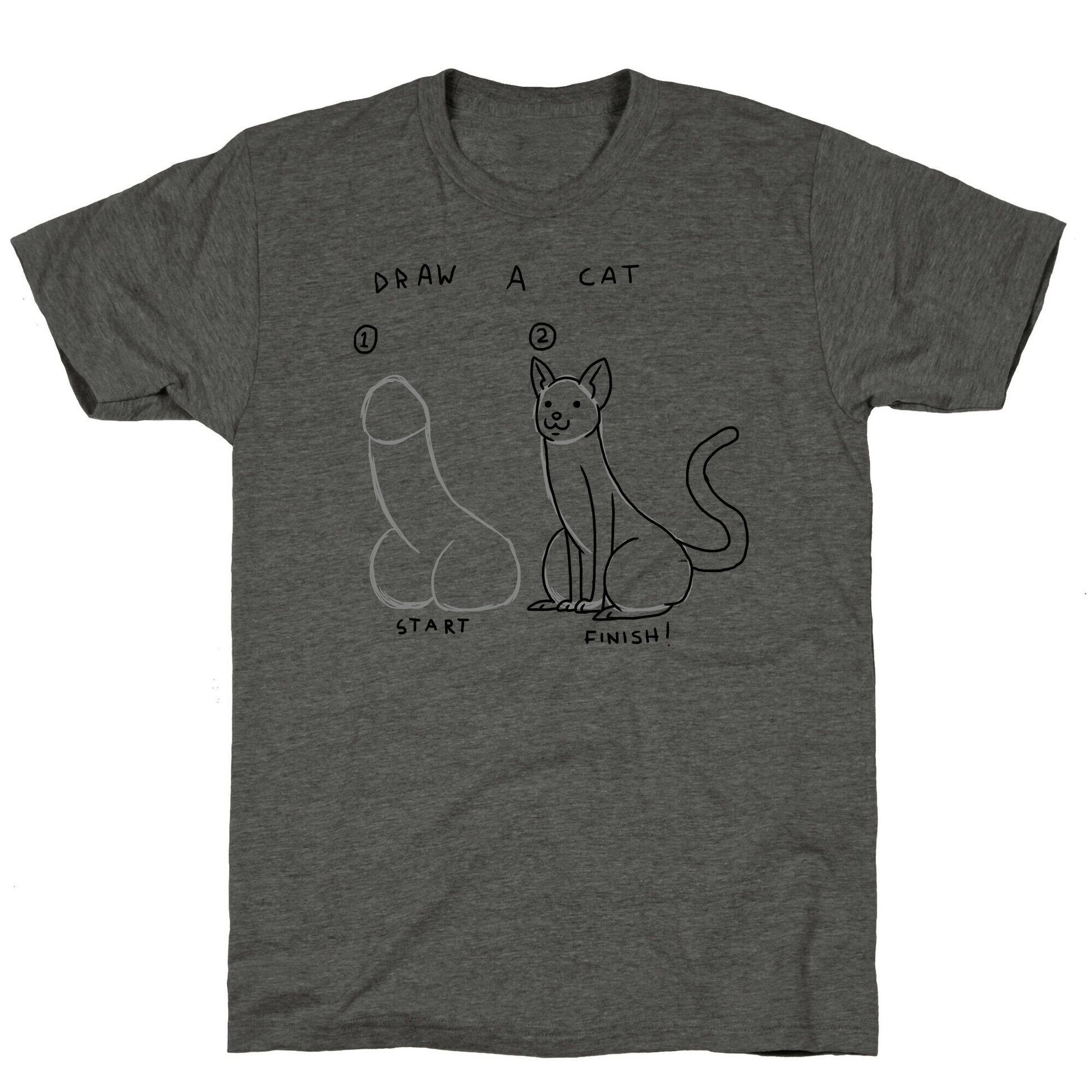 How To Draw a Cat Unisex Triblend Tee