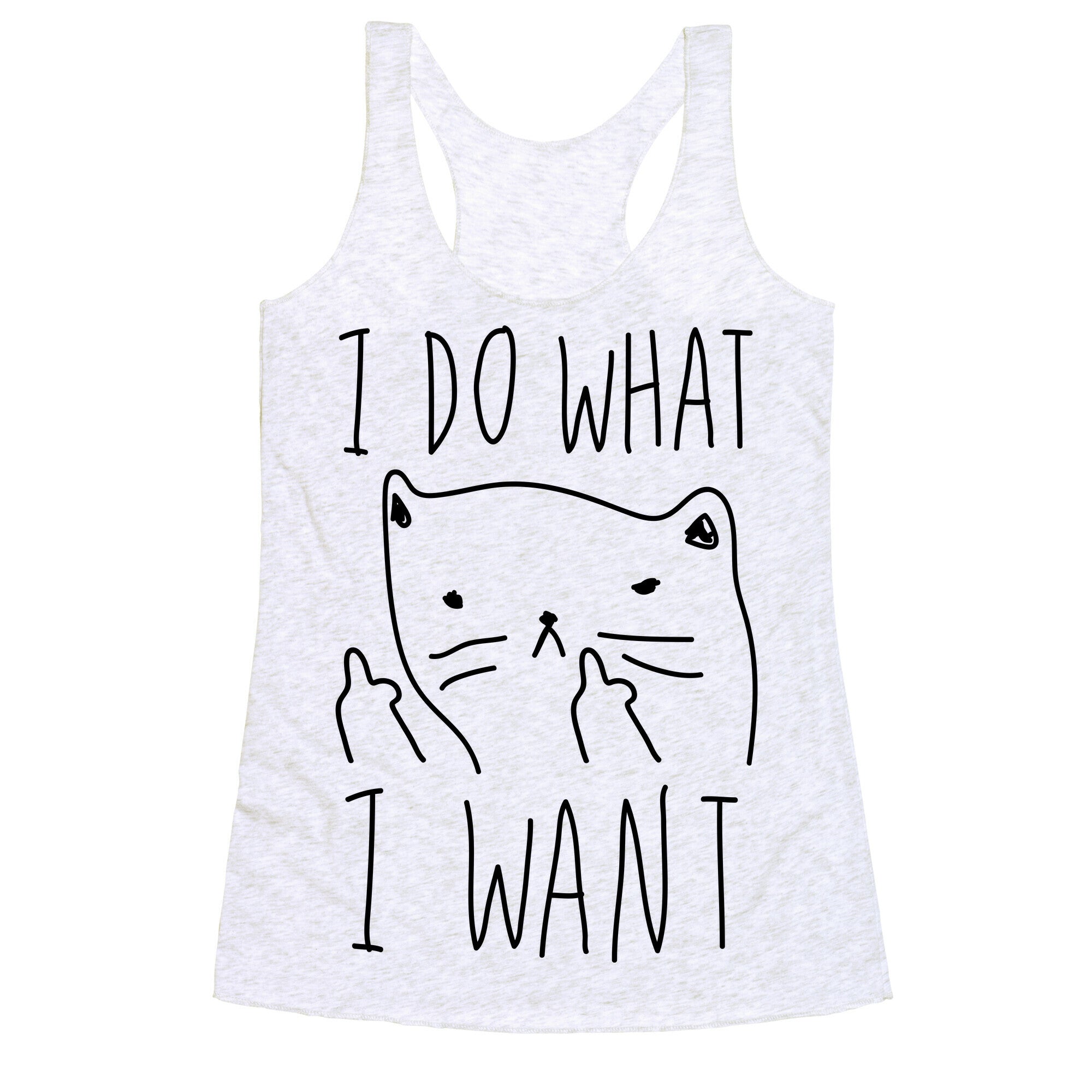 I Do What I Want Cat Racerback Tank