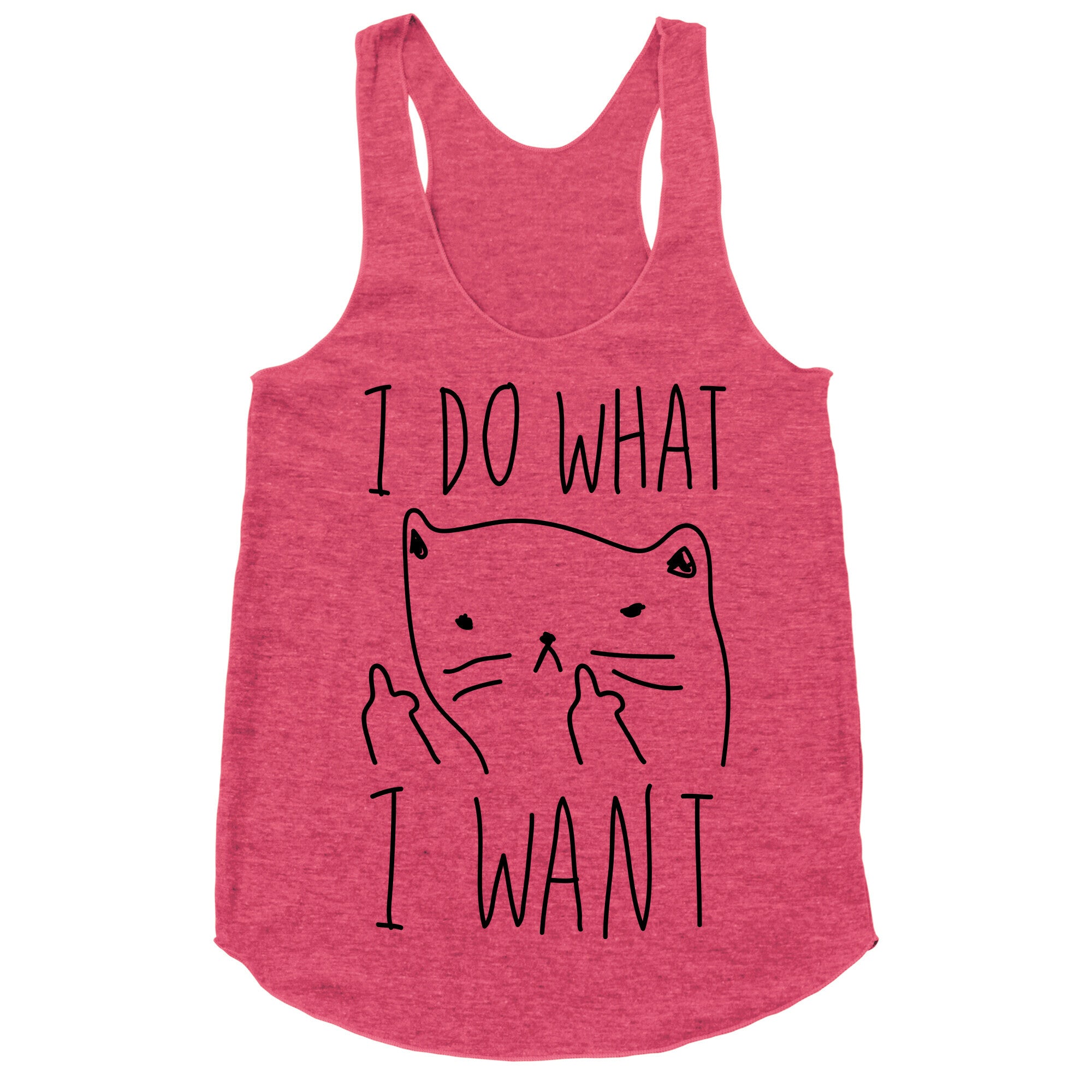 I Do What I Want Cat Racerback Tank