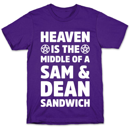 Heaven Is The Middle Of A Sam And Dean Sandwich T-Shirt