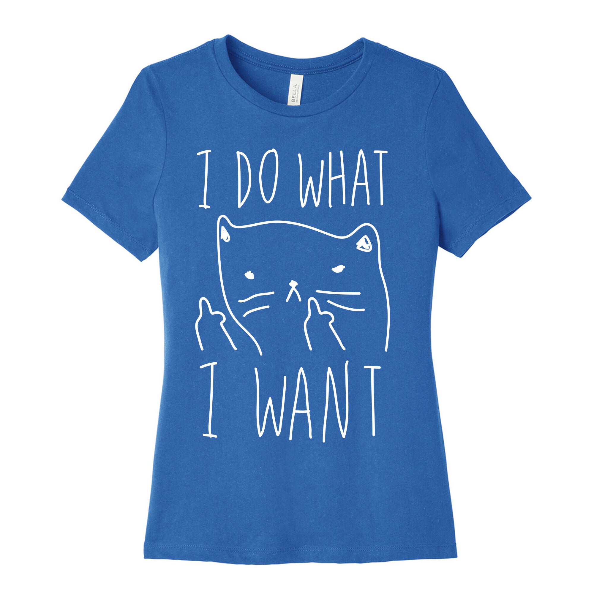 I Do What I Want Cat Women's Cotton Tee