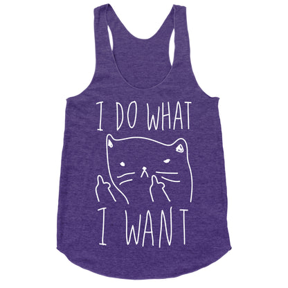 I Do What I Want Cat Racerback Tank
