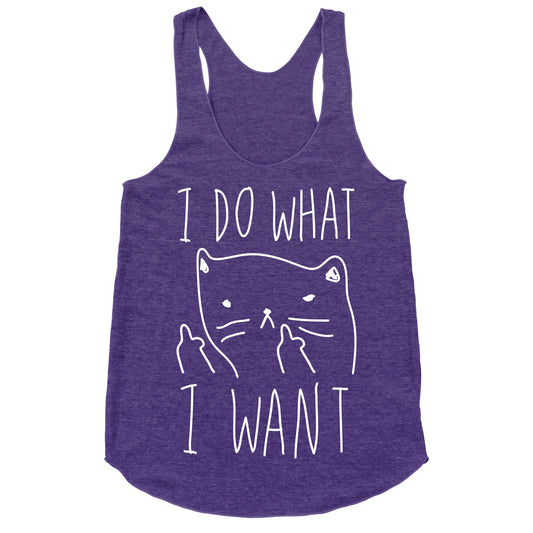 I Do What I Want Cat Racerback Tank