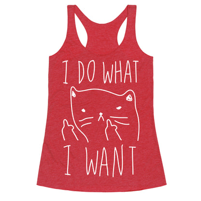 I Do What I Want Cat Racerback Tank