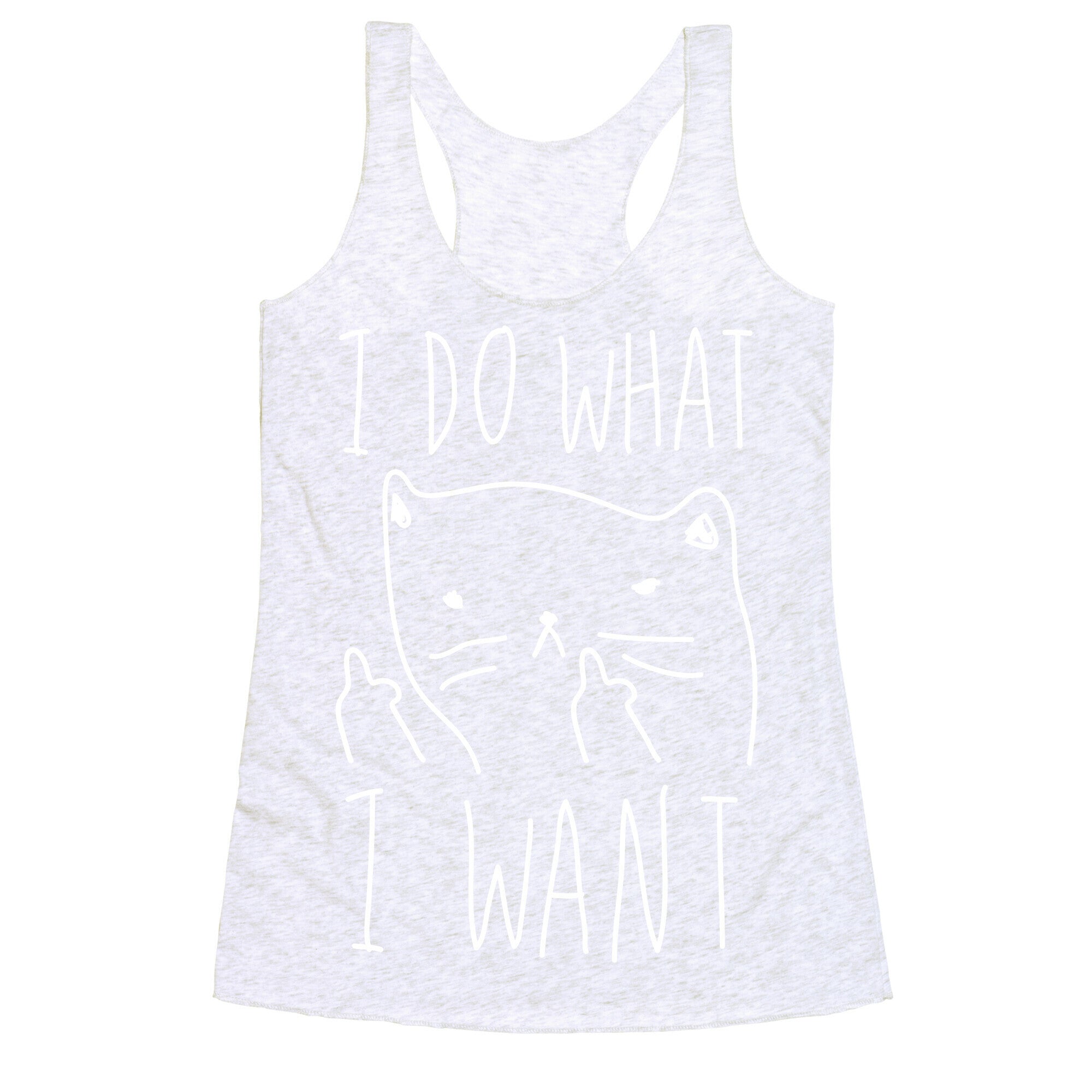 I Do What I Want Cat Racerback Tank