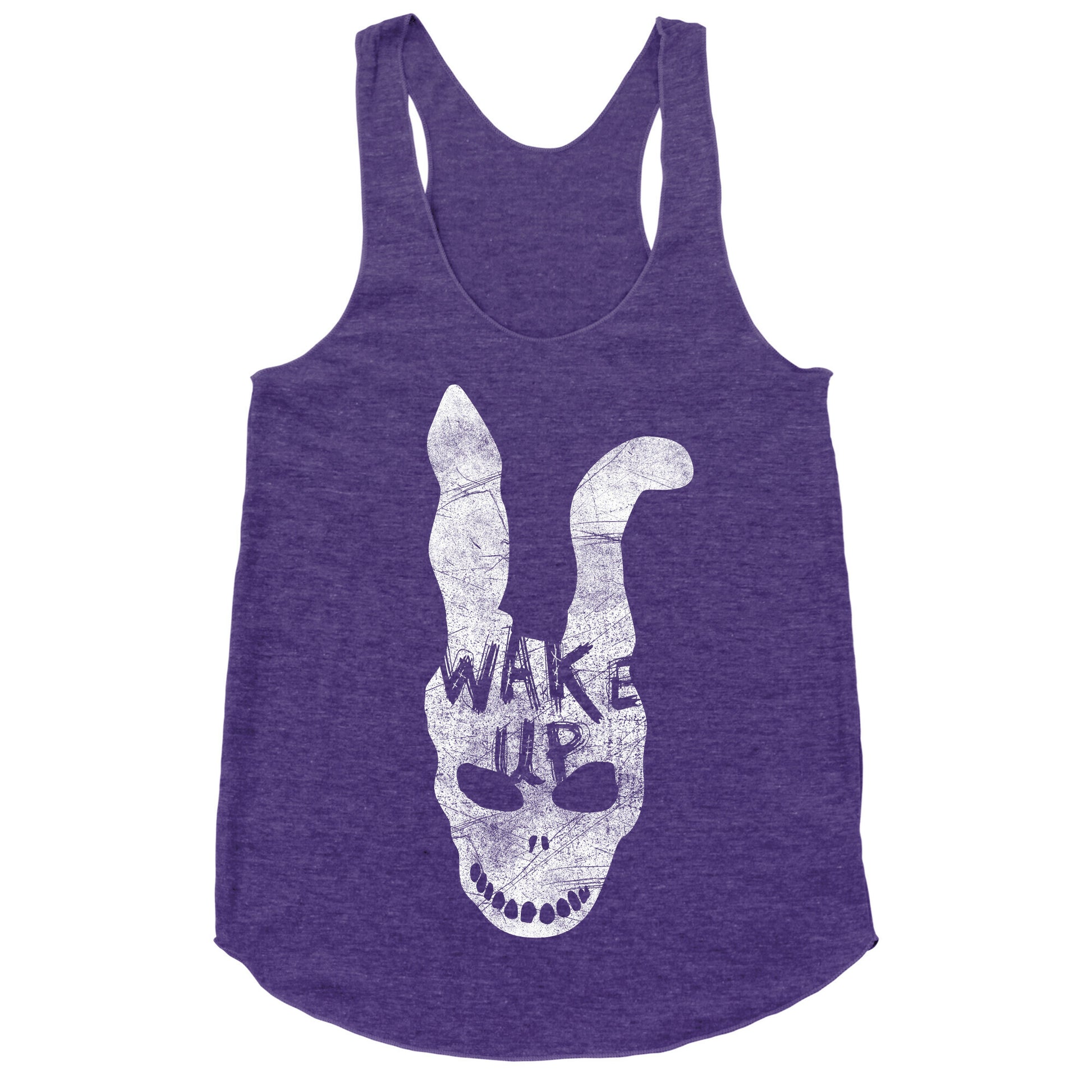 Donnie Darko Wake Up Frank Mask Racerback Tank