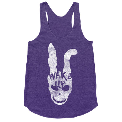 Donnie Darko Wake Up Frank Mask Racerback Tank
