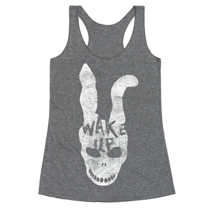 Donnie Darko Wake Up Frank Mask Racerback Tank