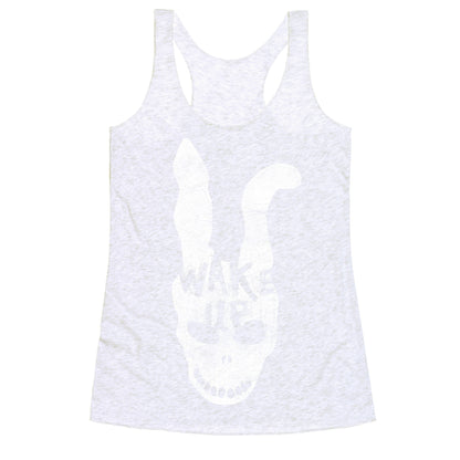 Donnie Darko Wake Up Frank Mask Racerback Tank