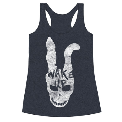 Donnie Darko Wake Up Frank Mask Racerback Tank