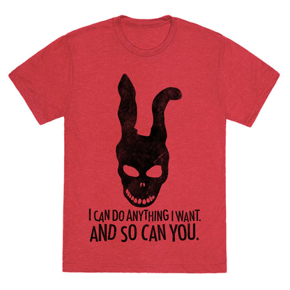 I Can Do Anything I Want Donnie Darko Frank Mask Unisex Triblend Tee