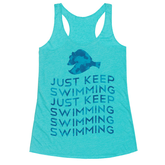 Just Keep Swimming Racerback Tank