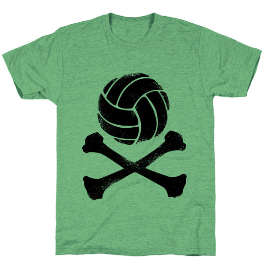 Volleyball and Crossbones (Vintage) Unisex Triblend Tee