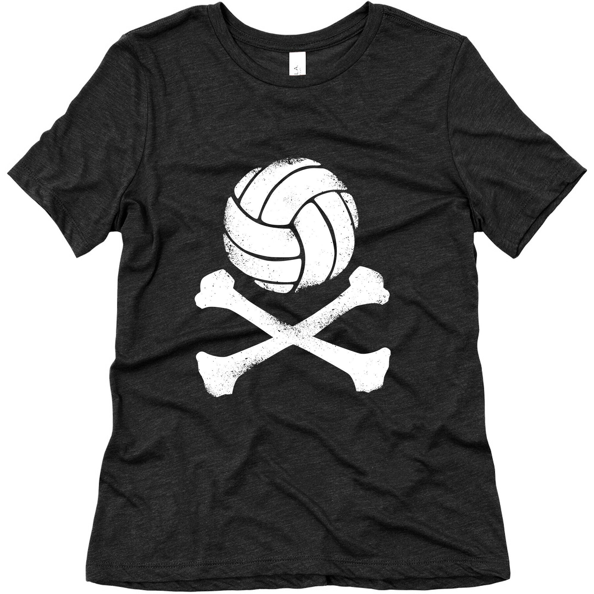 Volleyball and Crossbones (White Vintage) Women's Triblend Tee