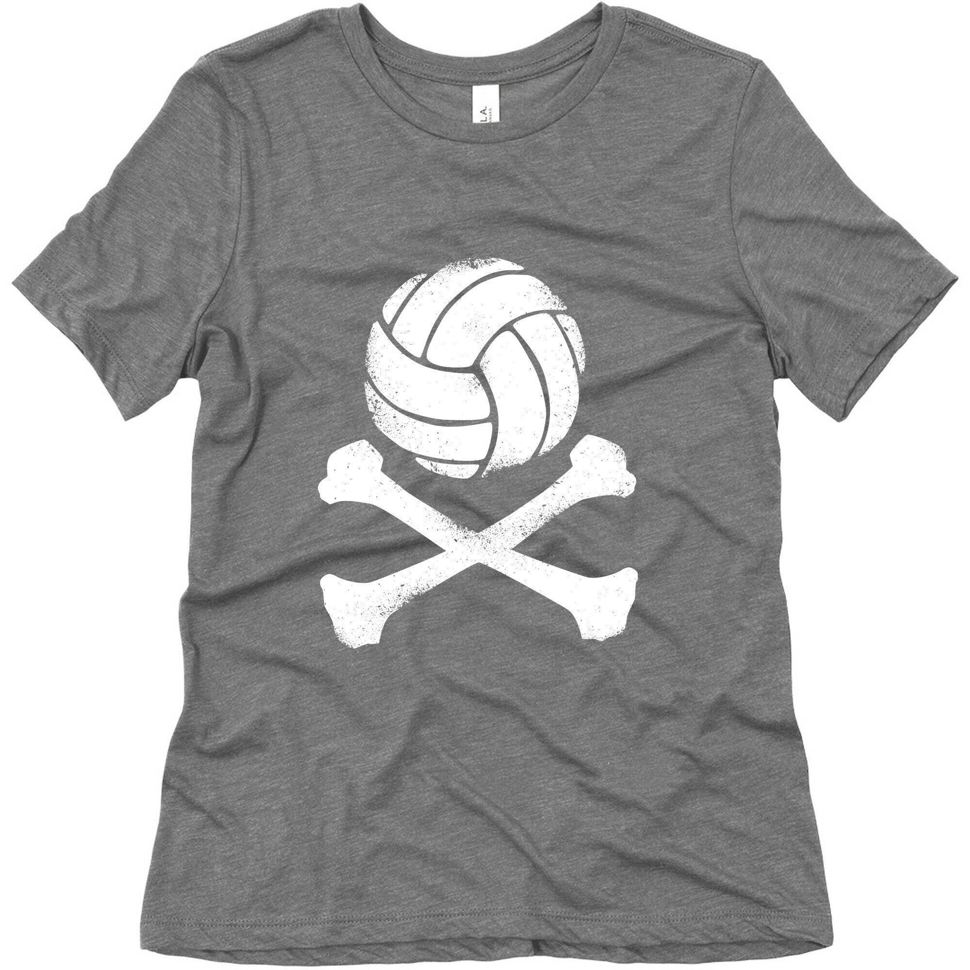 Volleyball and Crossbones (White Vintage) Women's Triblend Tee