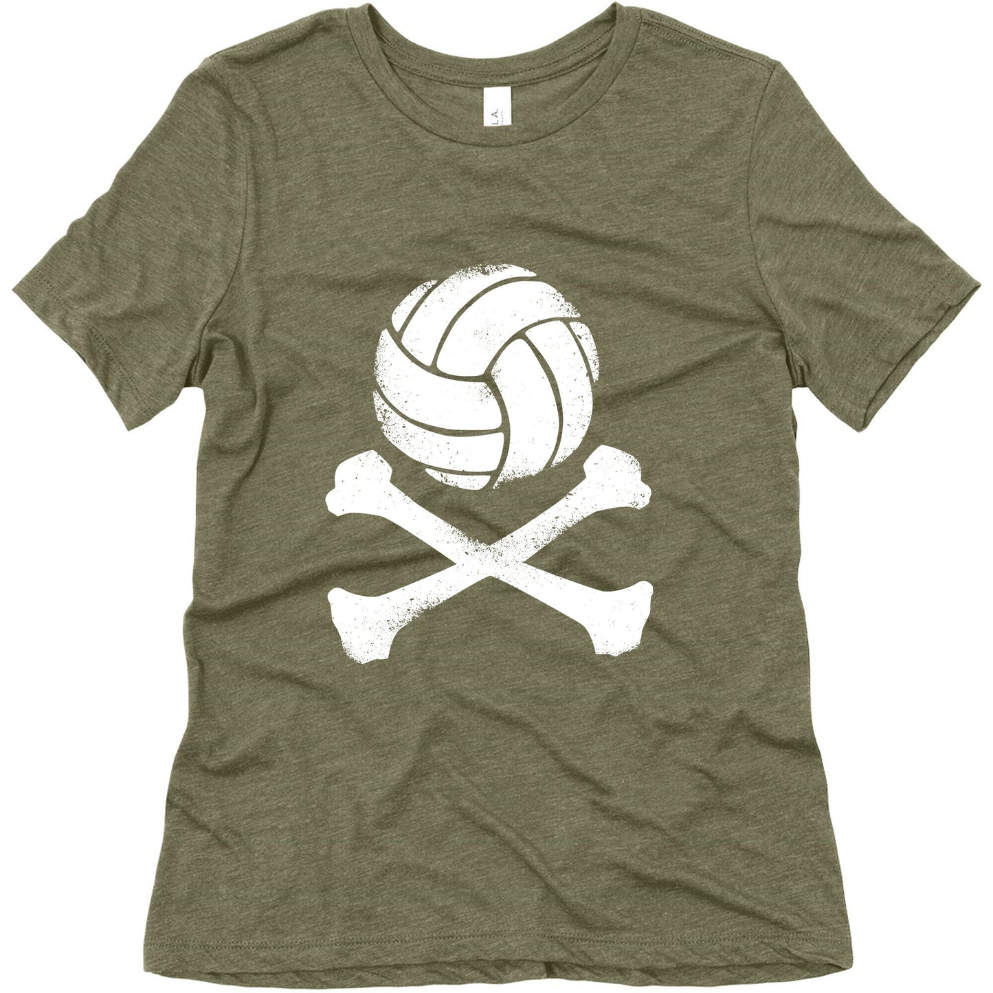 Volleyball and Crossbones (White Vintage) Women's Triblend Tee