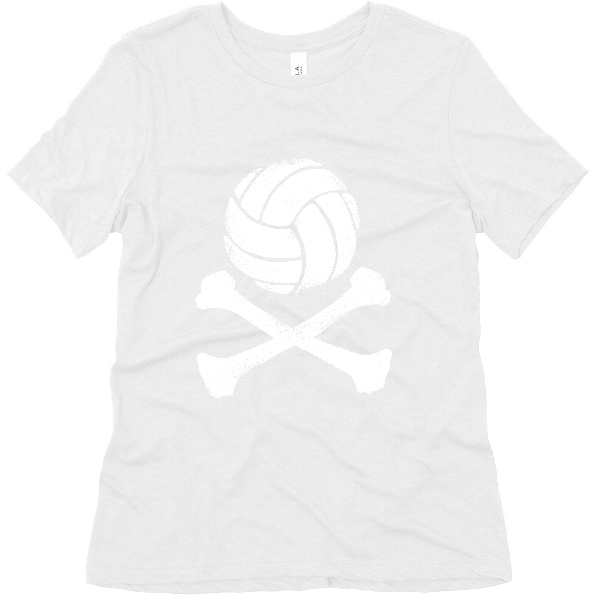Volleyball and Crossbones (White Vintage) Women's Triblend Tee