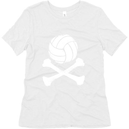 Volleyball and Crossbones (White Vintage) Women's Triblend Tee