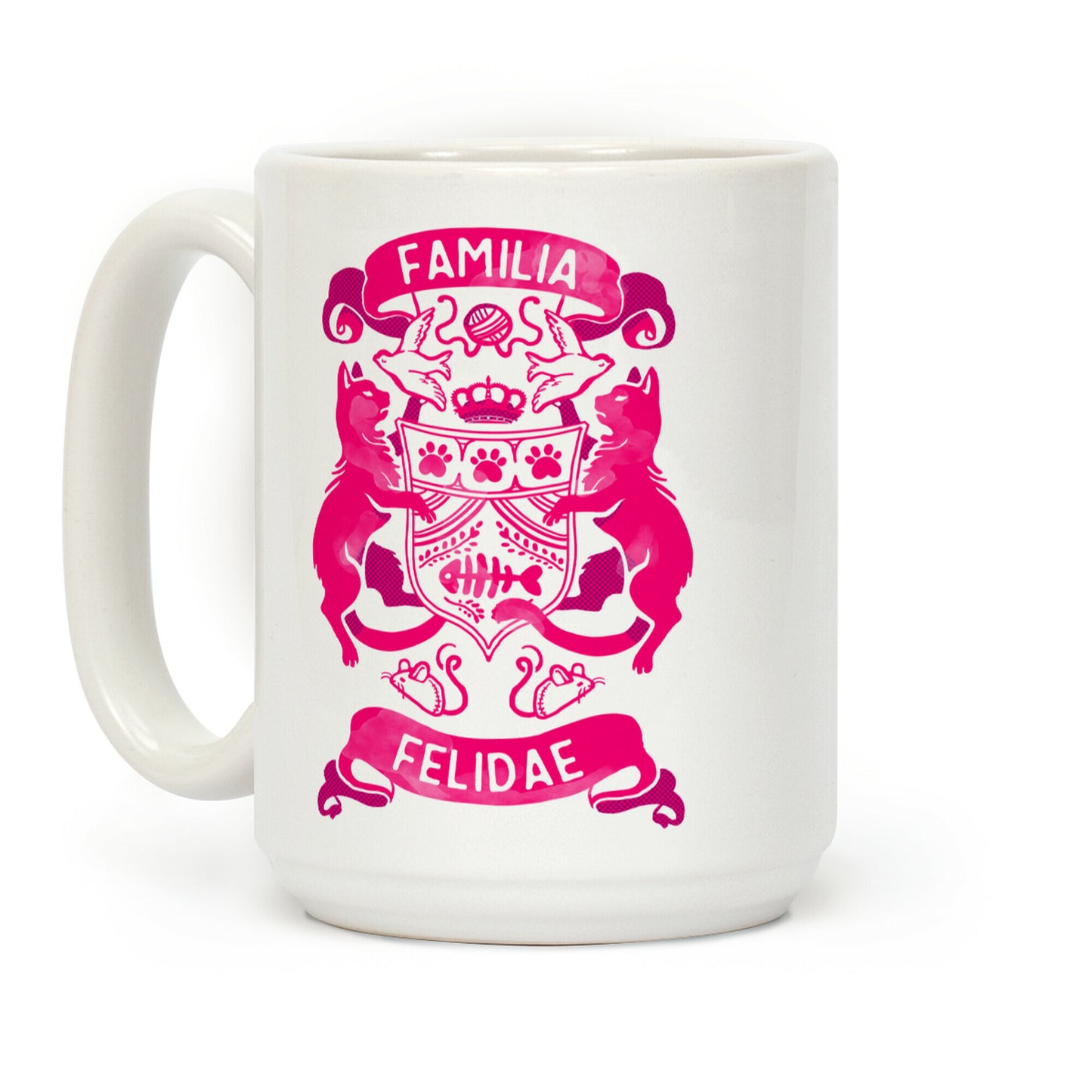 Cat Family Crest: Familia Felidae Coffee Mug