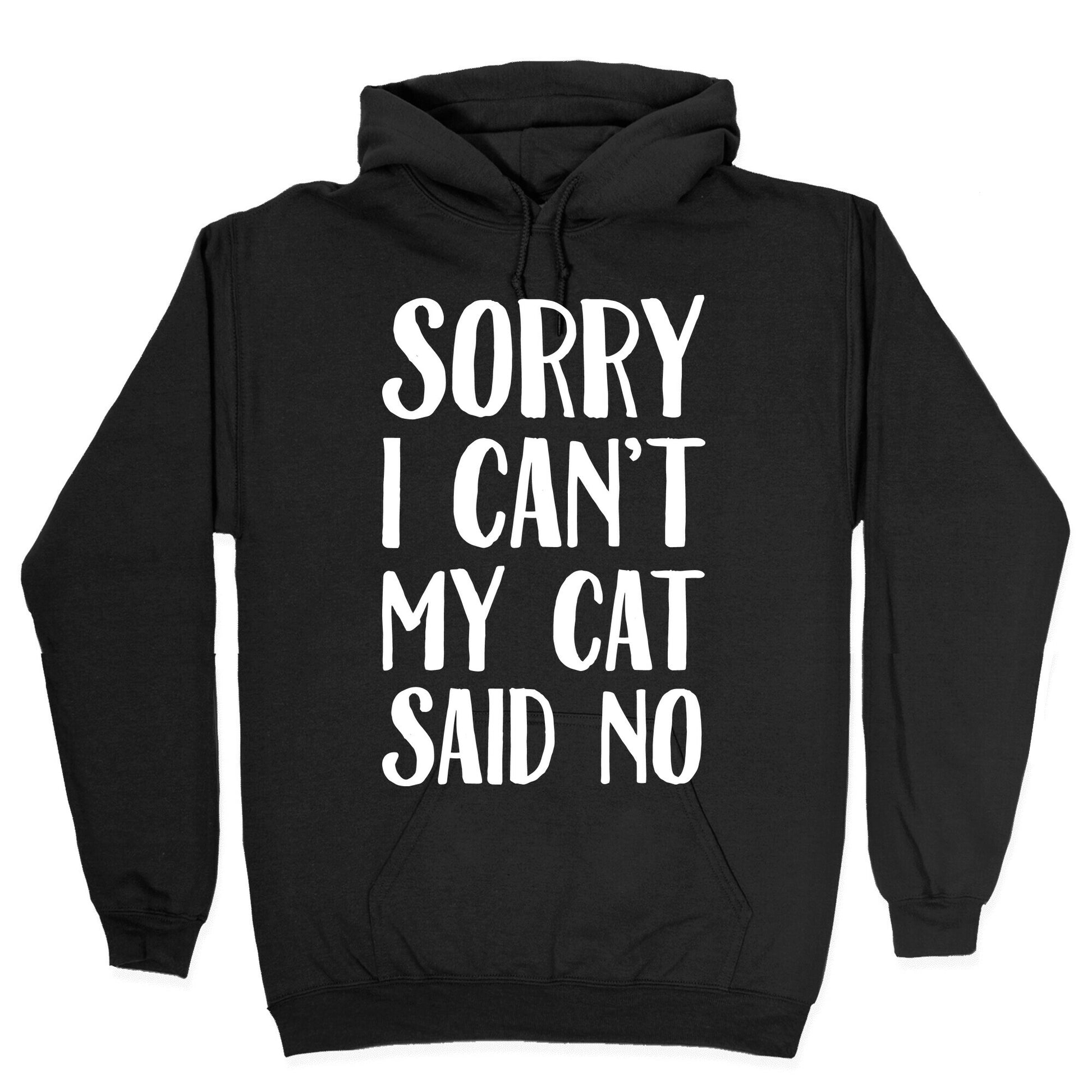 Sorry I Can't My Cat Said No Hoodie