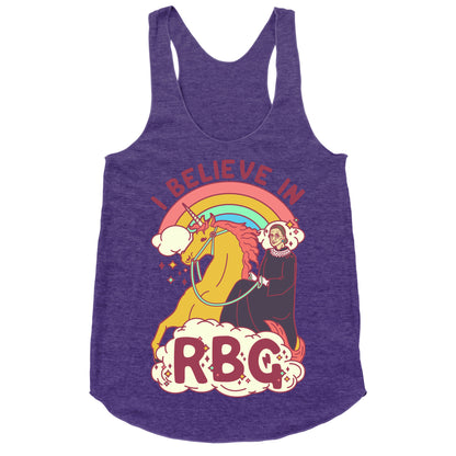 I Believe in RBG Racerback Tank