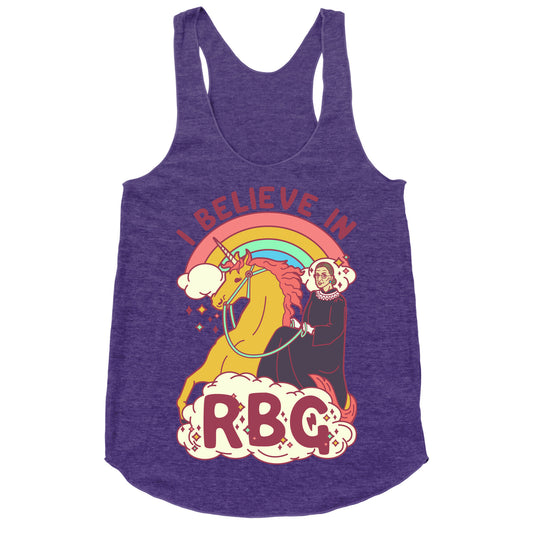 I Believe in RBG Racerback Tank