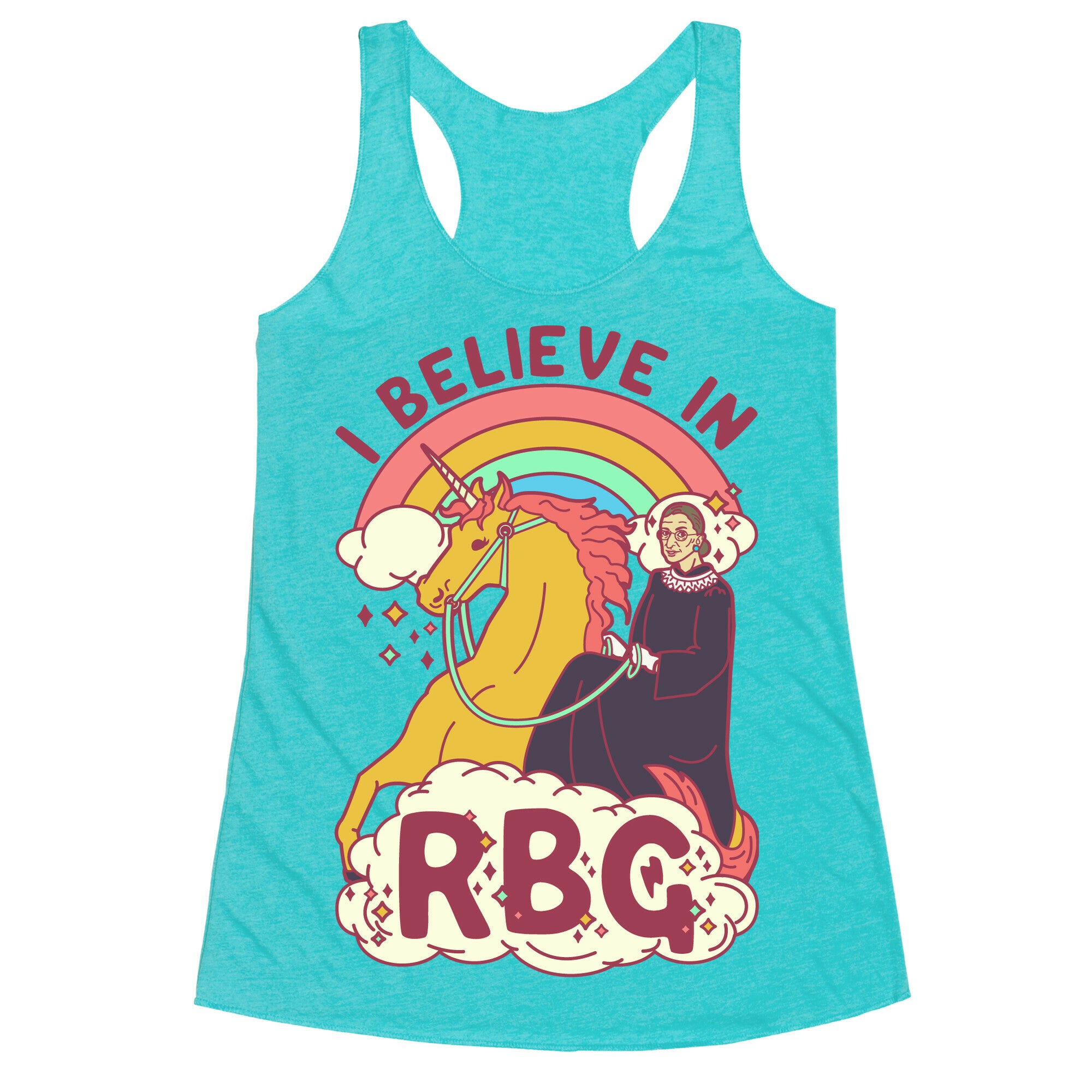 I Believe in RBG Racerback Tank