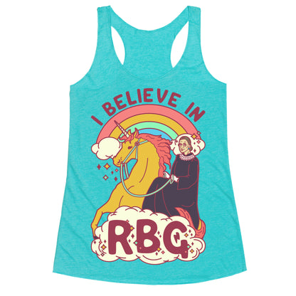 I Believe in RBG Racerback Tank