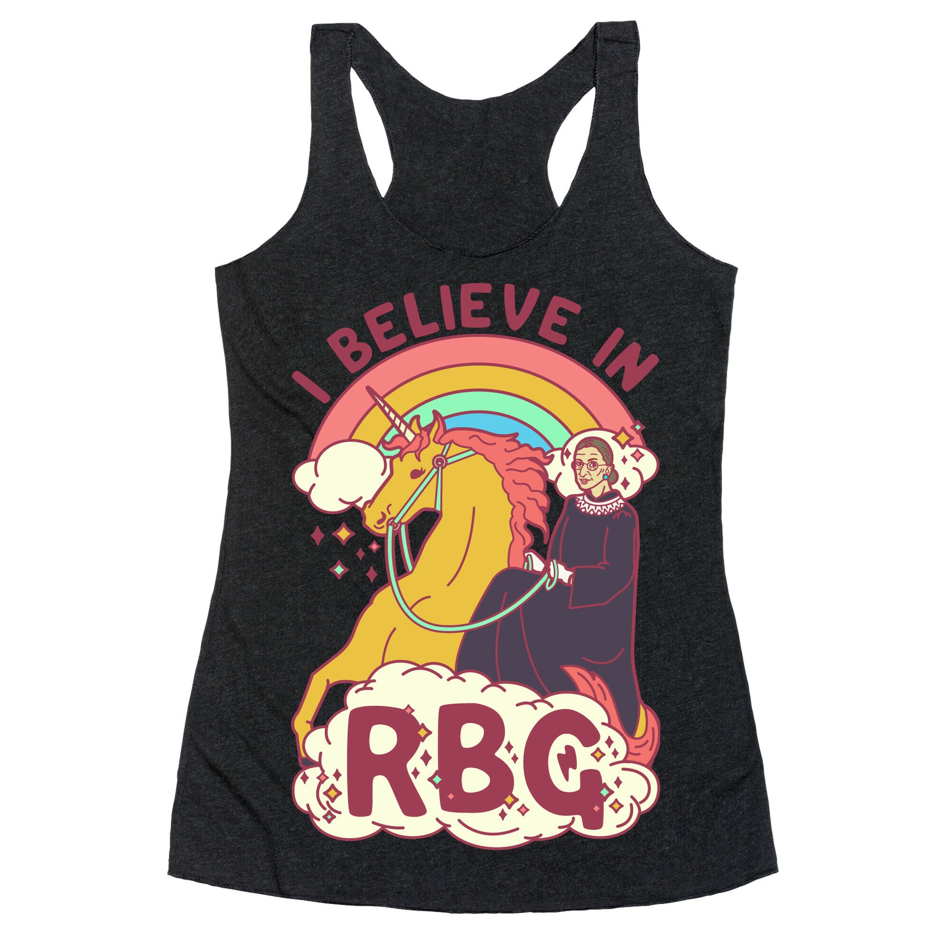 I Believe in RBG Racerback Tank