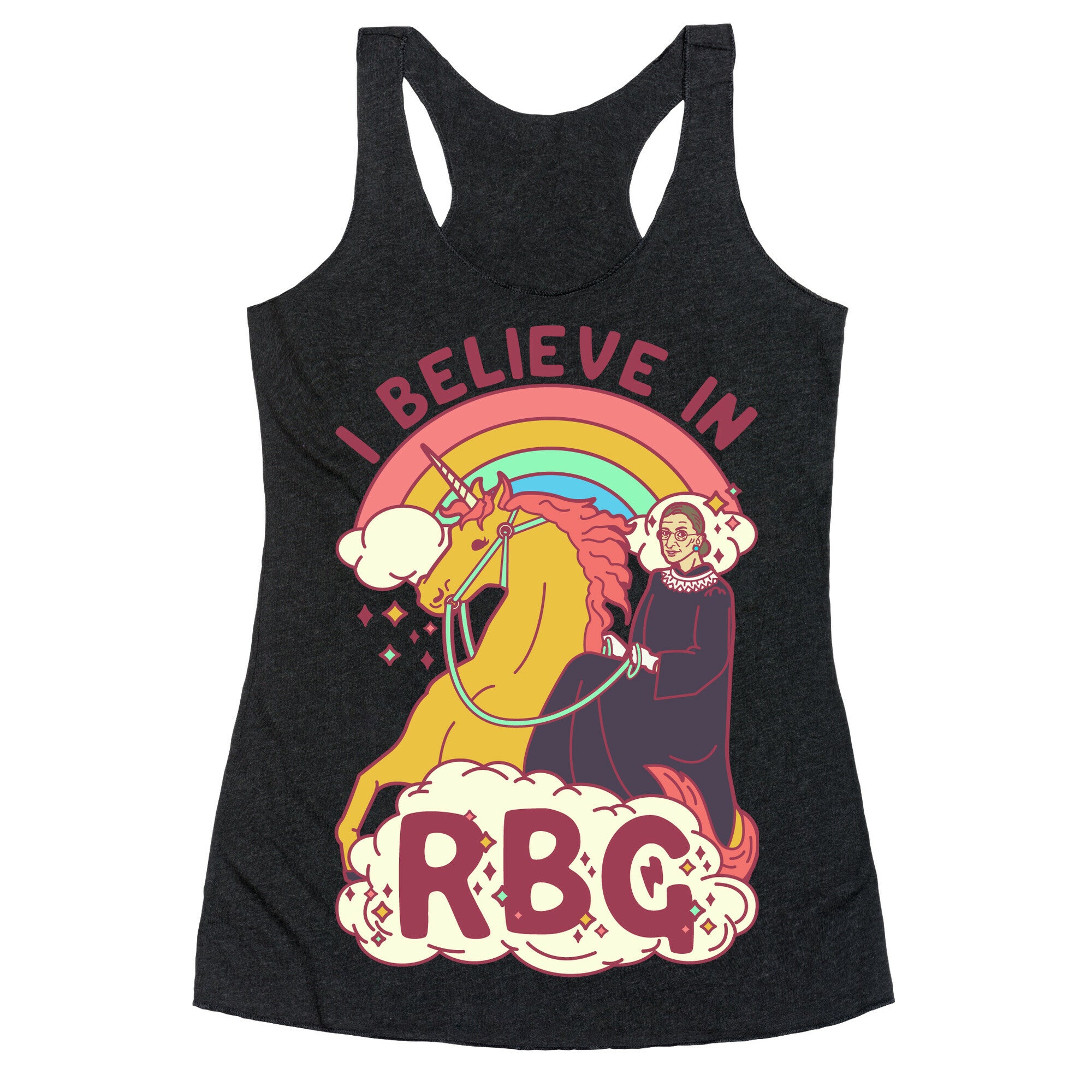 I Believe in RBG Racerback Tank