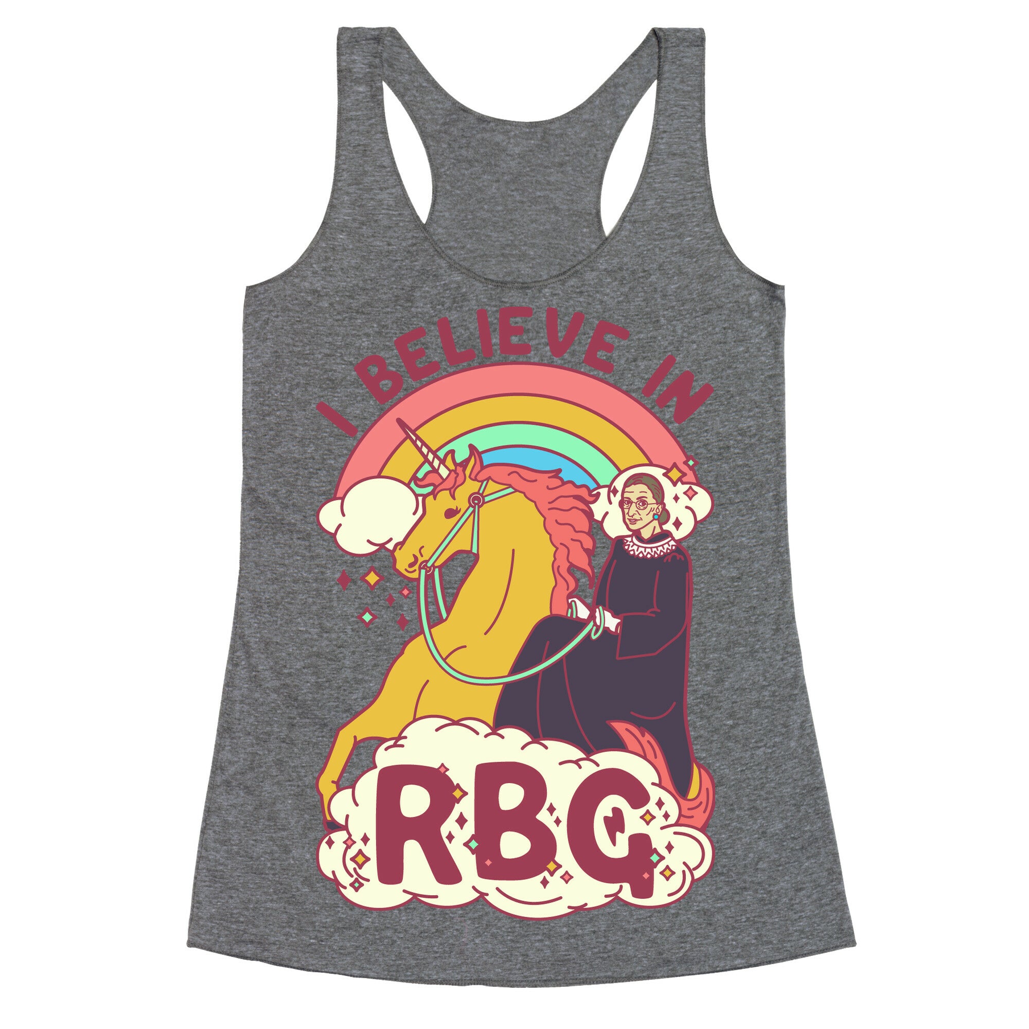 I Believe in RBG Racerback Tank