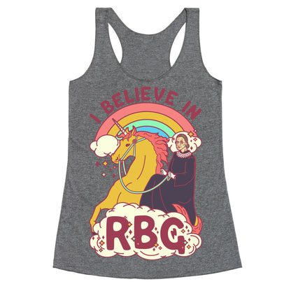 I Believe in RBG Racerback Tank