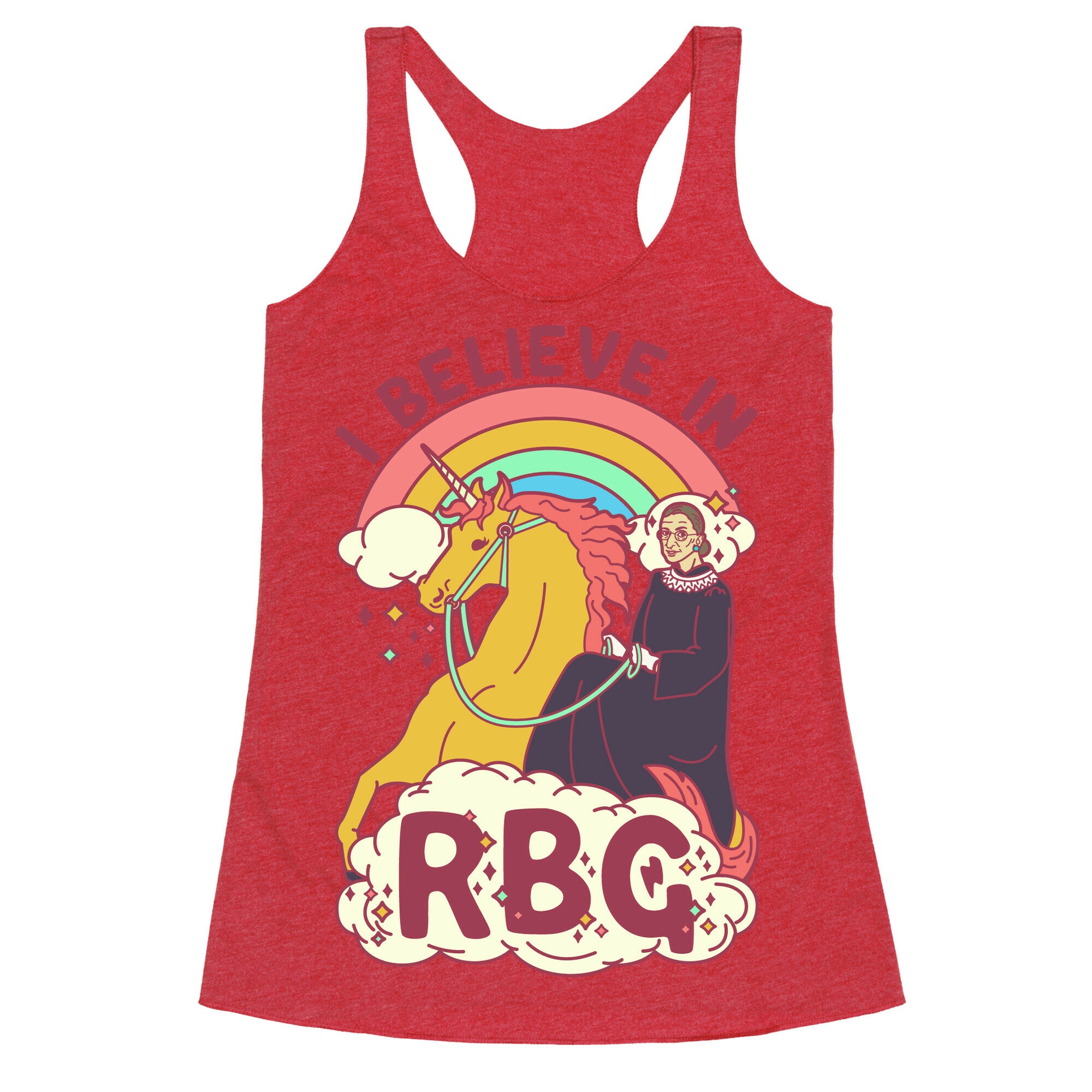 I Believe in RBG Racerback Tank