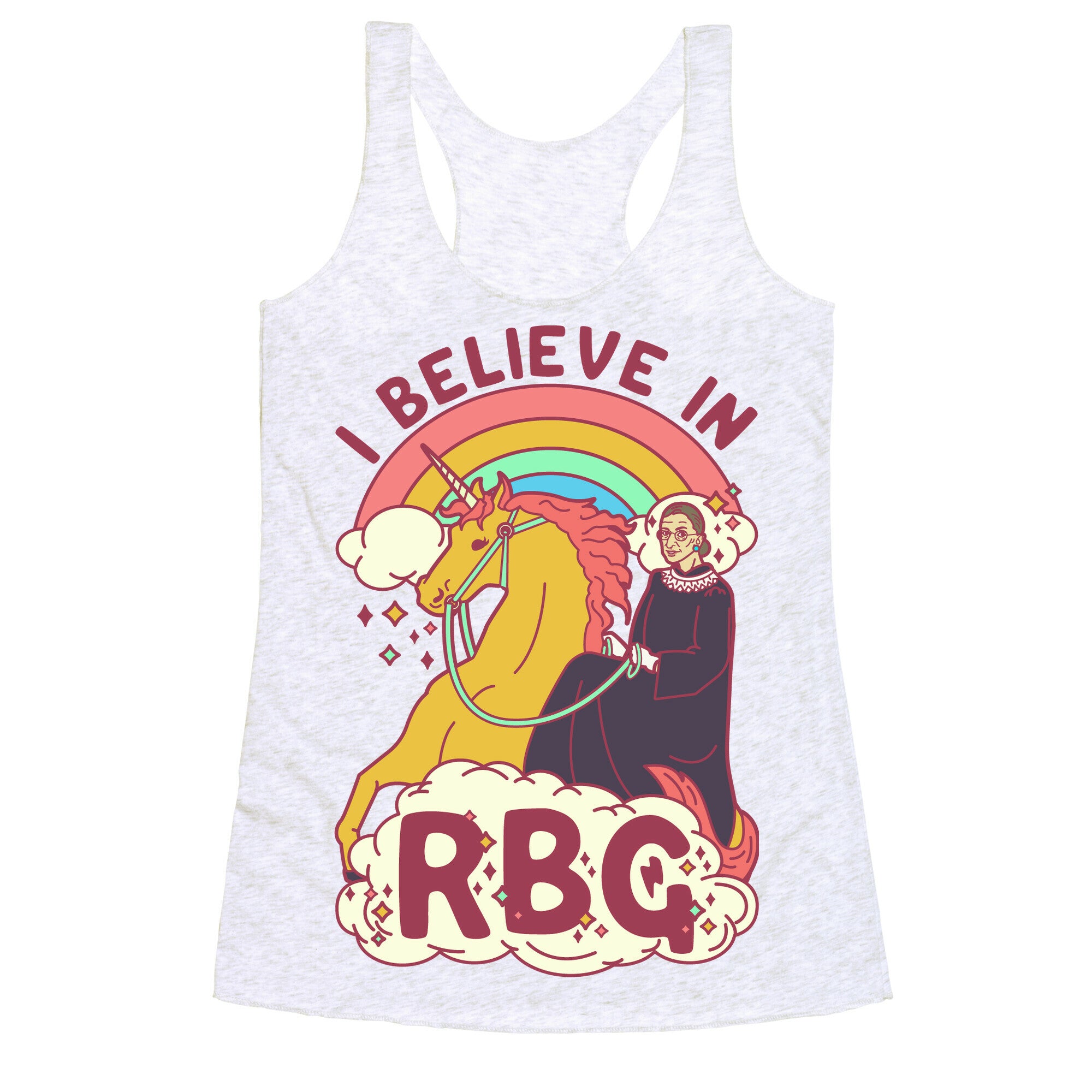 I Believe in RBG Racerback Tank