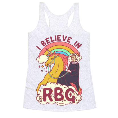 I Believe in RBG Racerback Tank