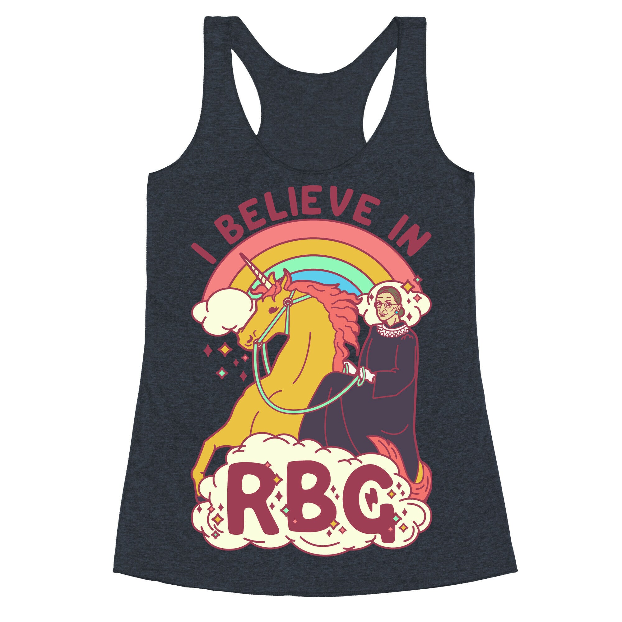 I Believe in RBG Racerback Tank
