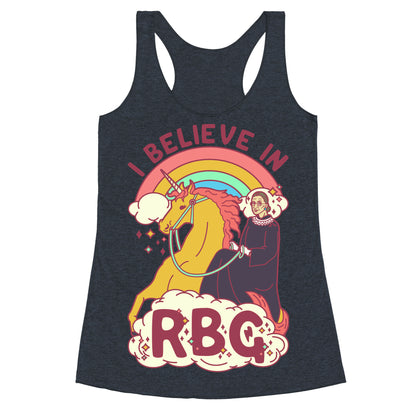 I Believe in RBG Racerback Tank