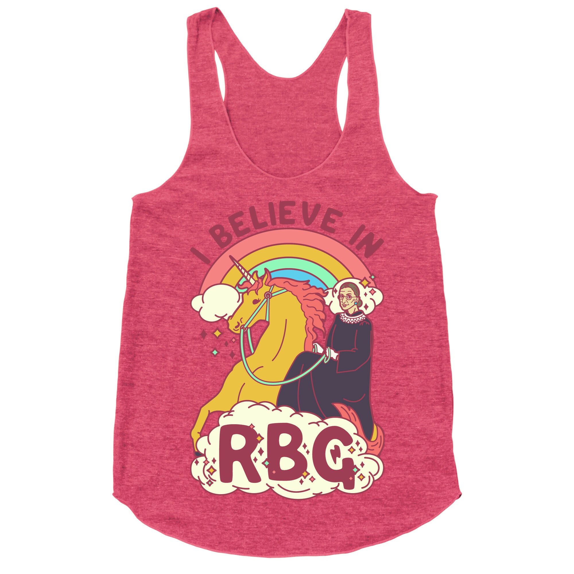 I Believe in RBG Racerback Tank
